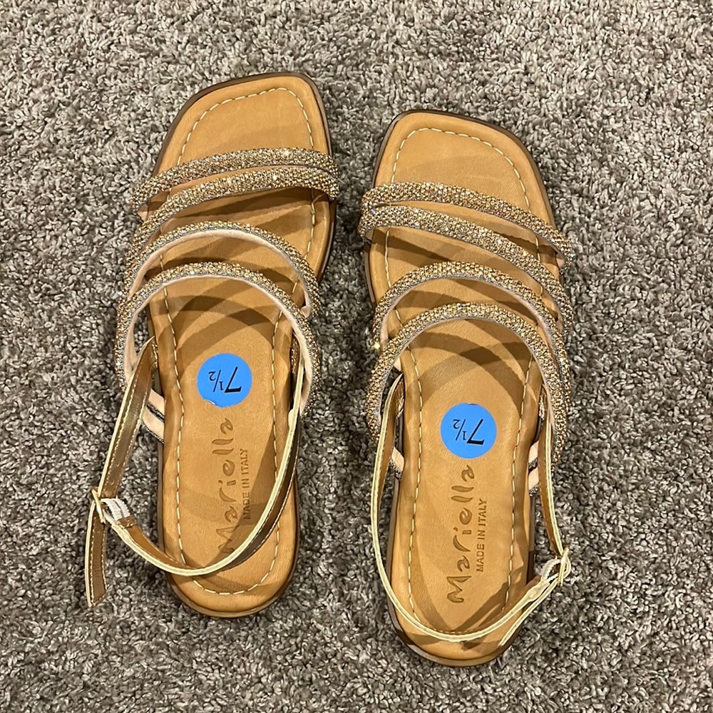 RoseGold Sparkling Flats size 7.5